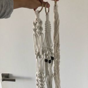 Three hanging rope planters for any size pot/plant